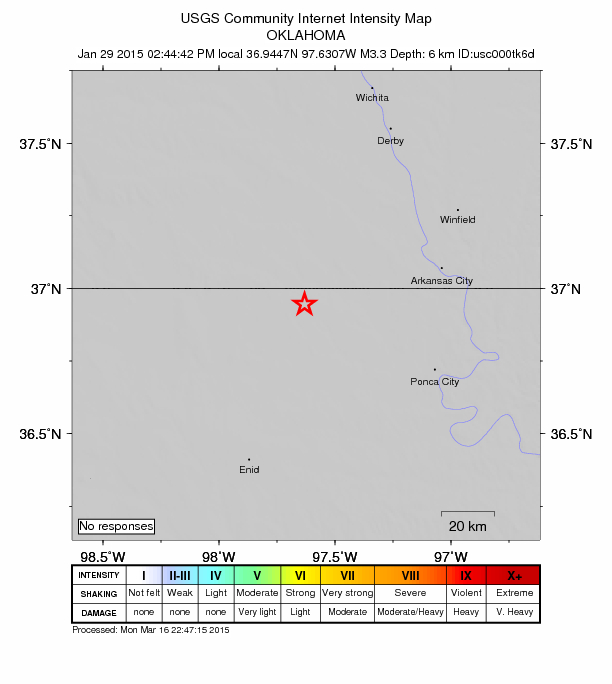 Did You Feel It? map: shaking reported by the public