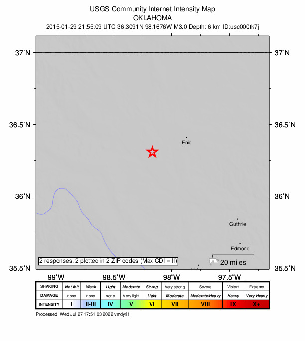 Did You Feel It? map: shaking reported by the public