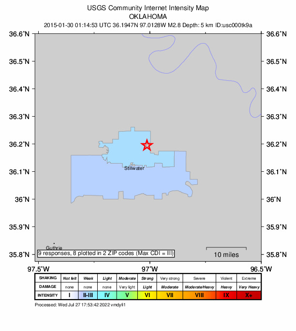 Did You Feel It? map: shaking reported by the public