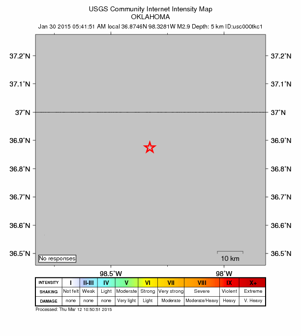 Did You Feel It? map: shaking reported by the public