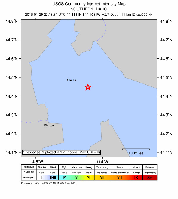 Did You Feel It? map: shaking reported by the public