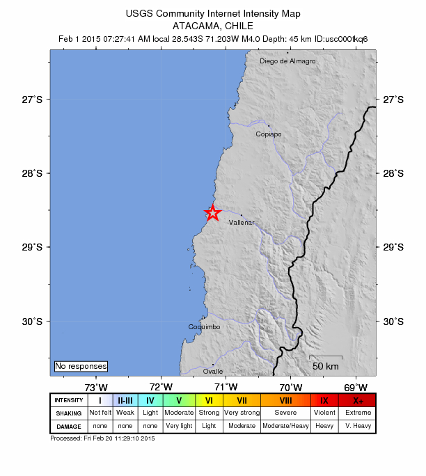 Did You Feel It? map: shaking reported by the public