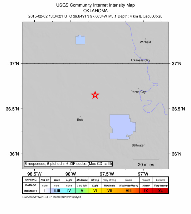 Did You Feel It? map: shaking reported by the public
