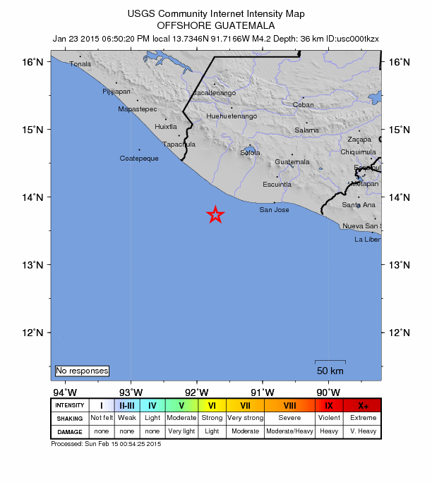 Did You Feel It? map: shaking reported by the public
