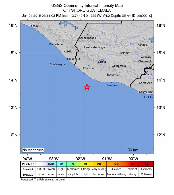 Did You Feel It? map: shaking reported by the public