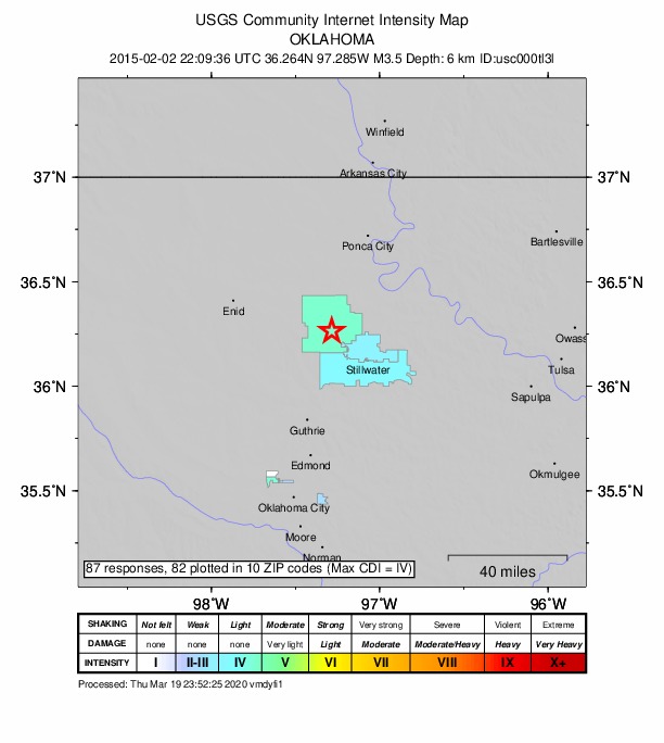 Did You Feel It? map: shaking reported by the public