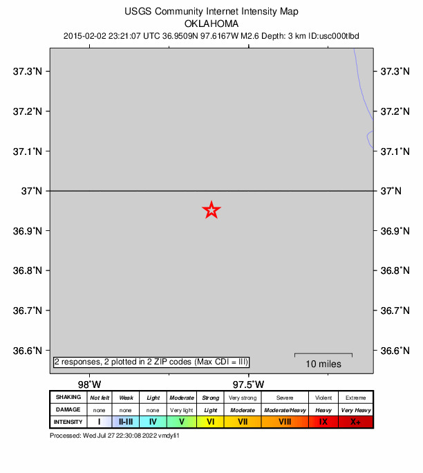 Did You Feel It? map: shaking reported by the public