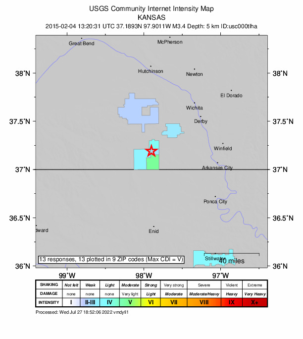 Did You Feel It? map: shaking reported by the public