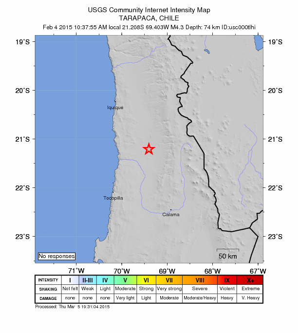 Did You Feel It? map: shaking reported by the public