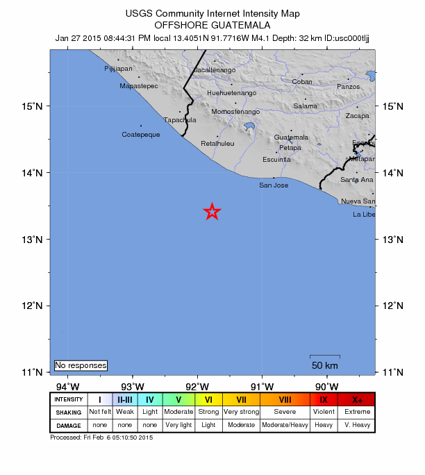 Did You Feel It? map: shaking reported by the public
