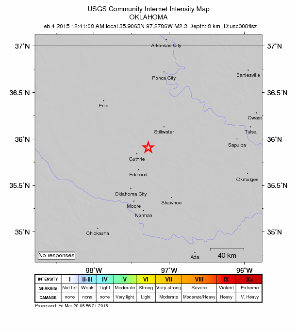 Did You Feel It? map: shaking reported by the public