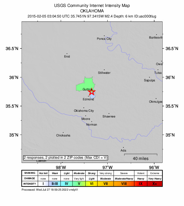 Did You Feel It? map: shaking reported by the public