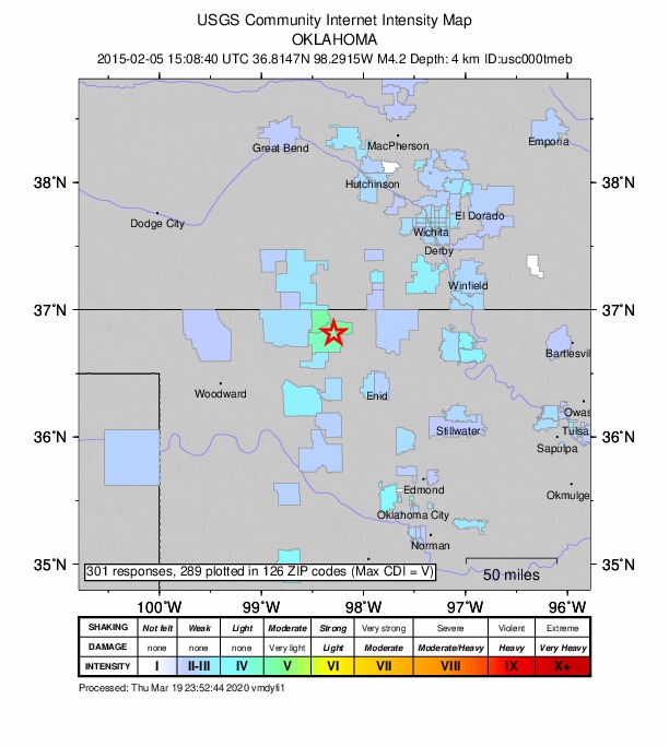 Did You Feel It? map: shaking reported by the public
