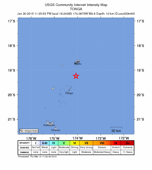 Did You Feel It? map: shaking reported by the public