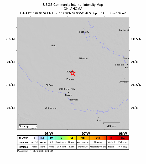 Did You Feel It? map: shaking reported by the public