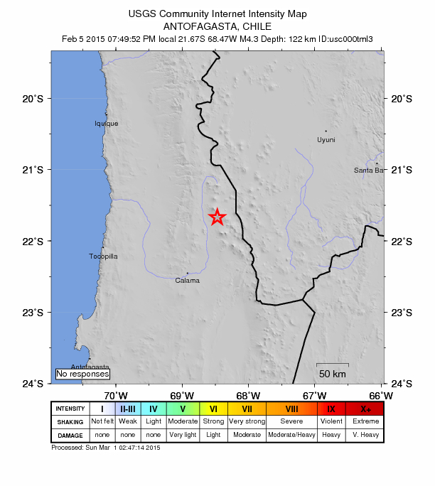 Did You Feel It? map: shaking reported by the public