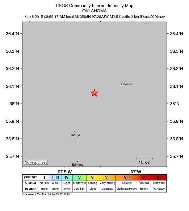 Did You Feel It? map: shaking reported by the public