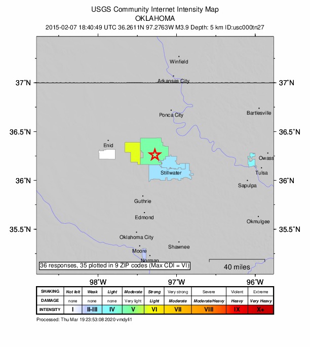 Did You Feel It? map: shaking reported by the public