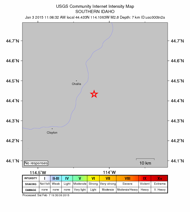 Did You Feel It? map: shaking reported by the public