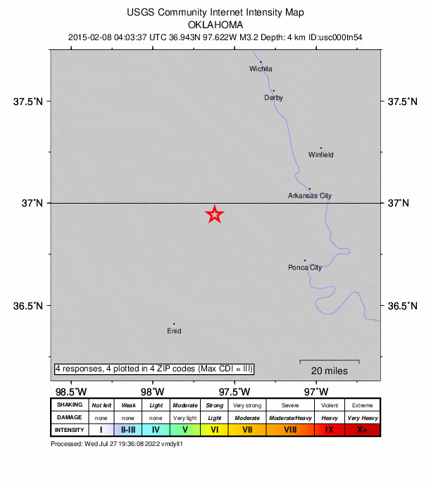 Did You Feel It? map: shaking reported by the public