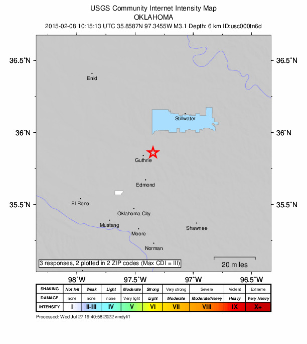 Did You Feel It? map: shaking reported by the public