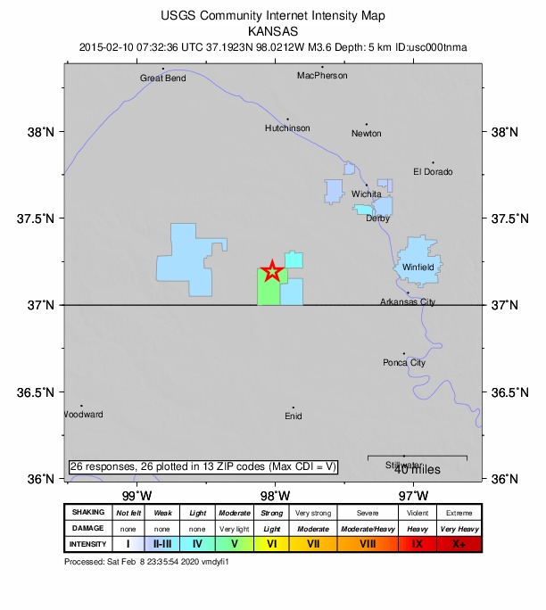 Did You Feel It? map: shaking reported by the public