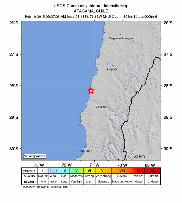 Did You Feel It? map: shaking reported by the public