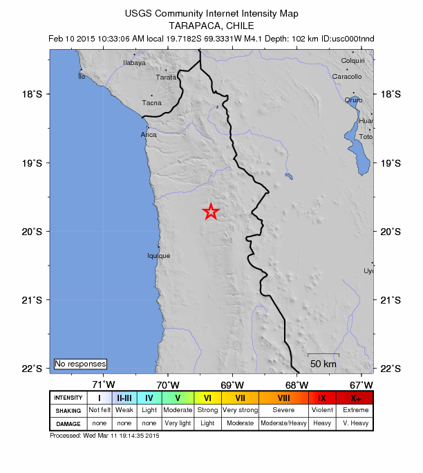 Did You Feel It? map: shaking reported by the public