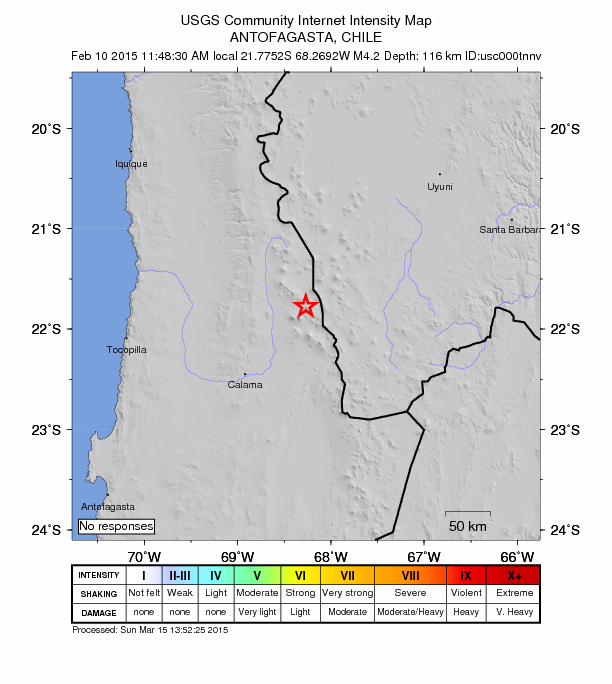 Did You Feel It? map: shaking reported by the public
