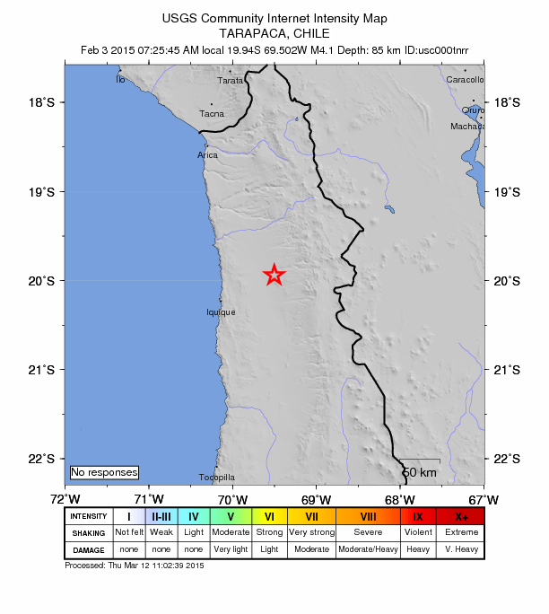 Did You Feel It? map: shaking reported by the public
