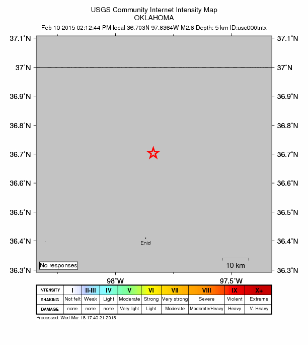 Did You Feel It? map: shaking reported by the public