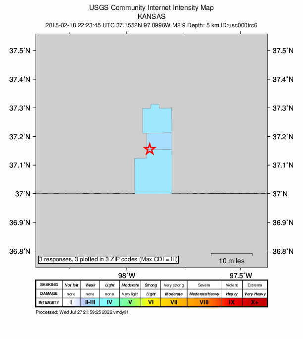 Did You Feel It? map: shaking reported by the public