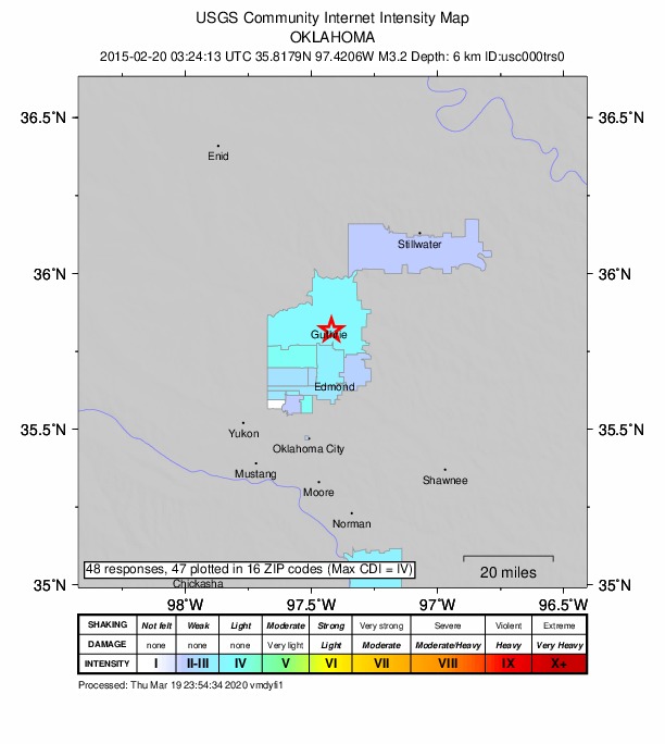 Did You Feel It? map: shaking reported by the public