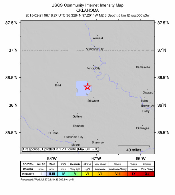 Did You Feel It? map: shaking reported by the public