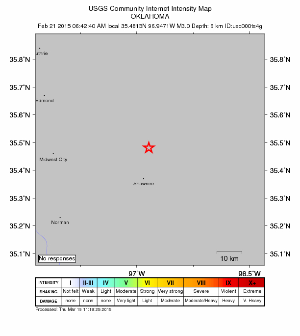 Did You Feel It? map: shaking reported by the public
