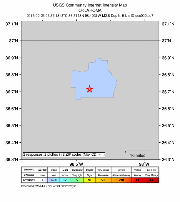 Did You Feel It? map: shaking reported by the public
