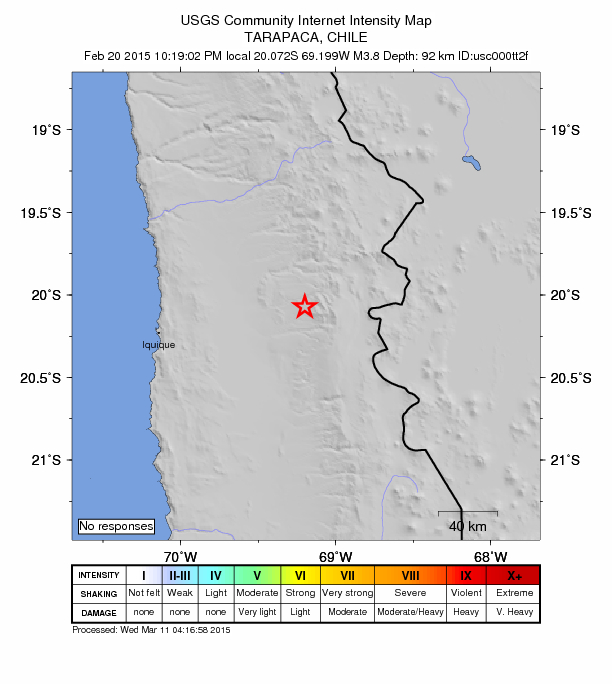 Did You Feel It? map: shaking reported by the public
