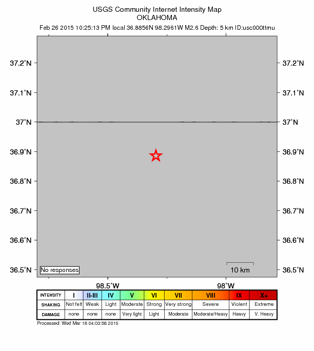 Did You Feel It? map: shaking reported by the public