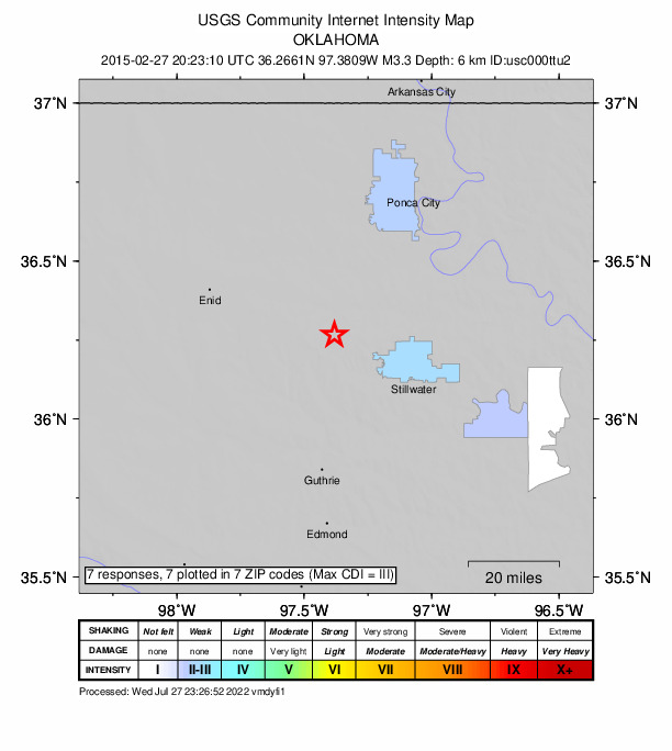 Did You Feel It? map: shaking reported by the public