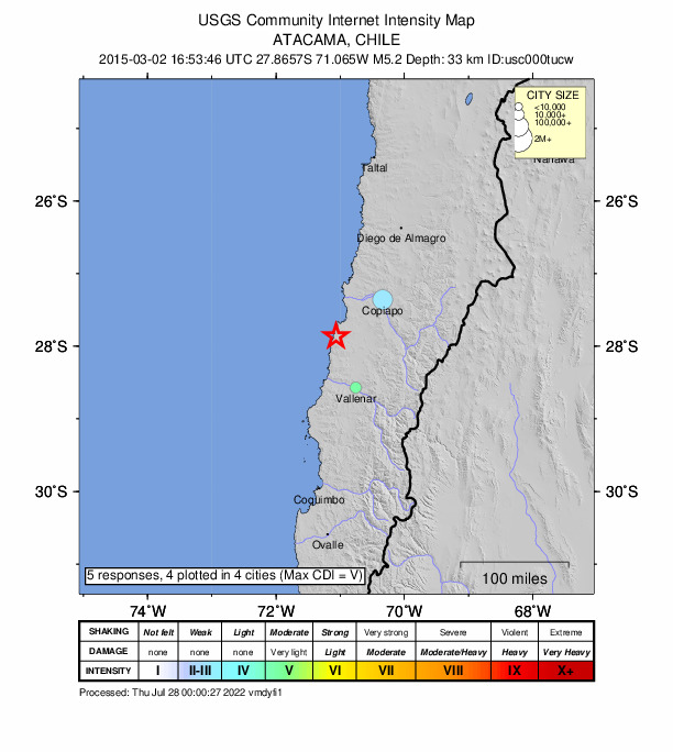Did You Feel It? map: shaking reported by the public