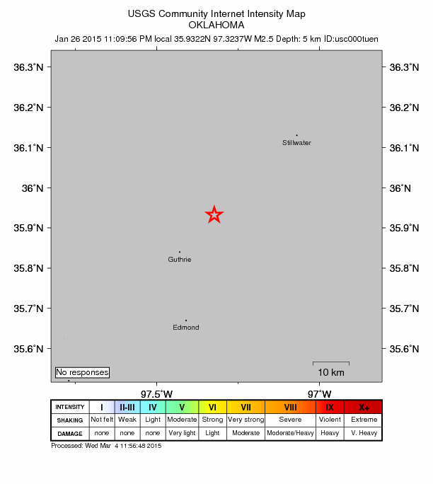 Did You Feel It? map: shaking reported by the public