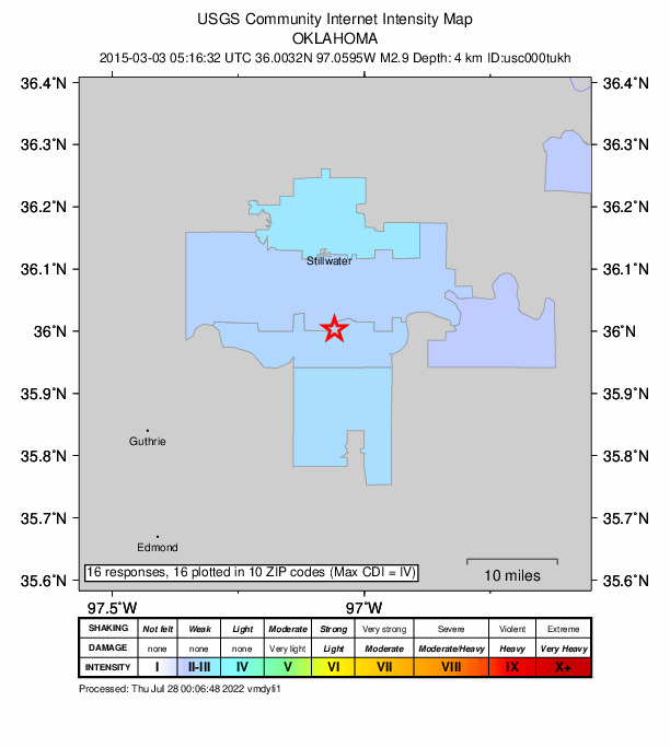 Did You Feel It? map: shaking reported by the public