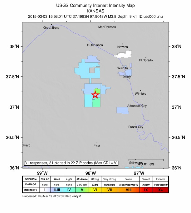Did You Feel It? map: shaking reported by the public