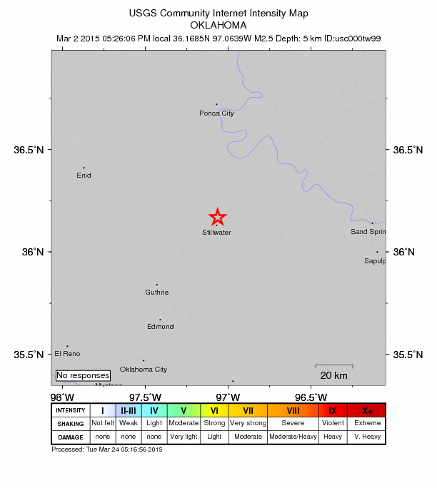 Did You Feel It? map: shaking reported by the public