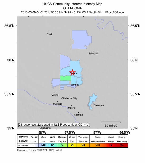 Did You Feel It? map: shaking reported by the public