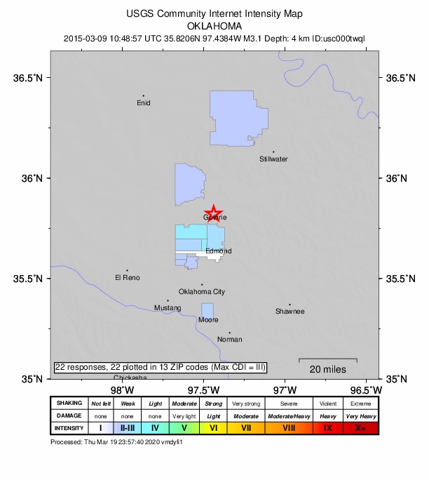 Did You Feel It? map: shaking reported by the public