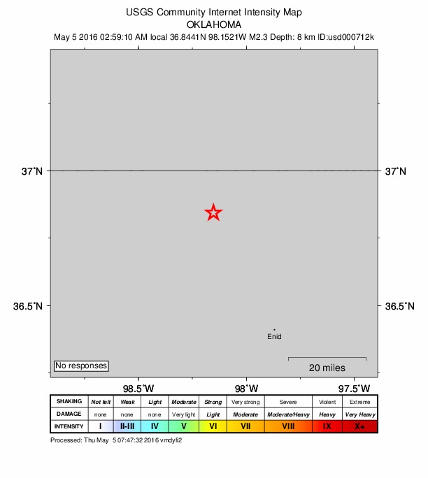 Did You Feel It? map: shaking reported by the public