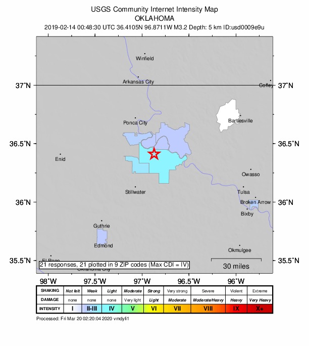 Did You Feel It? map: shaking reported by the public