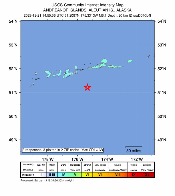 Did You Feel It? map: shaking reported by the public