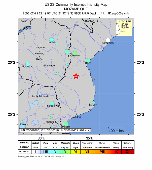 Did You Feel It? map: shaking reported by the public